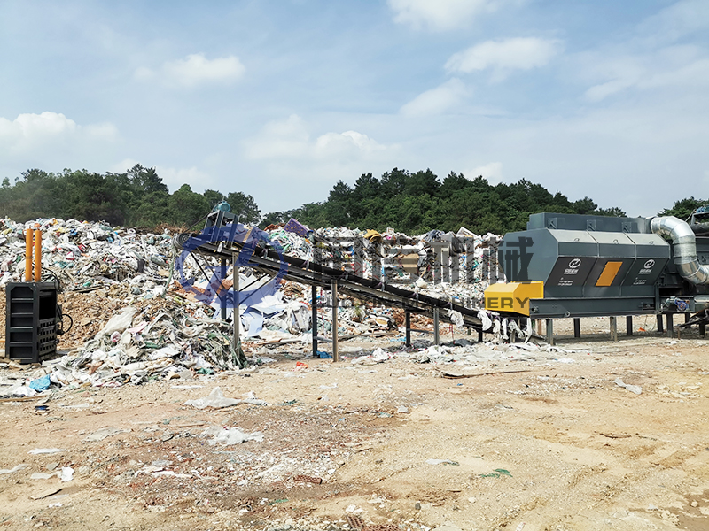 填埋垃圾分(fēn)揀生(shēng)産線